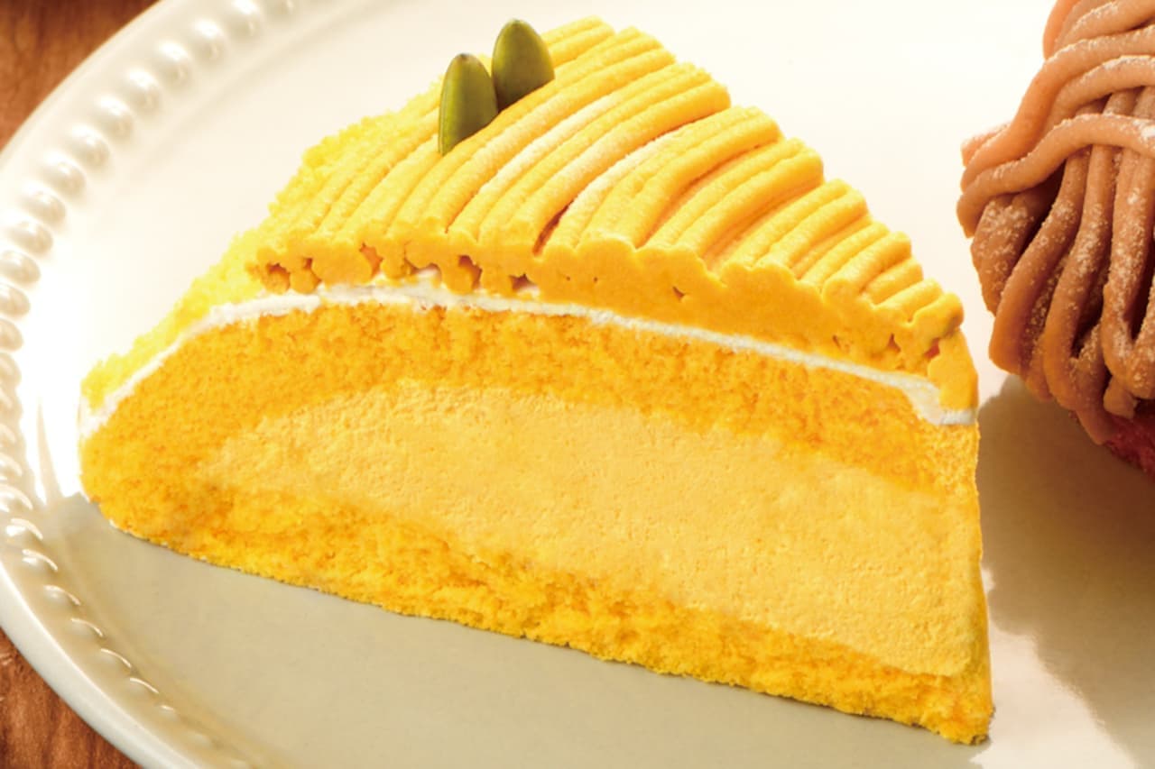 カフェ・ド・クリエ「北海道産かぼちゃのズコットケーキ」