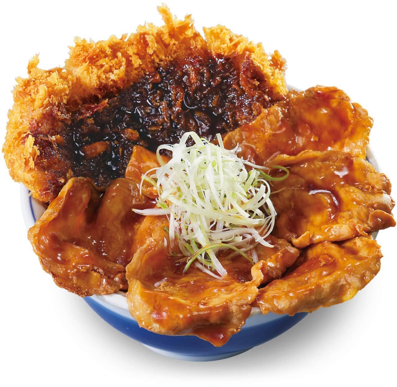 Katsuya "Meat-enhanced loin cutlet and pork yakiniku in a bowl with a combination of pork and meat".