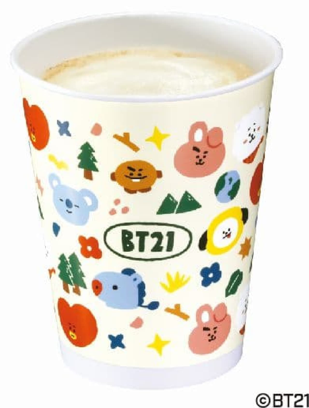 くら寿司「BT21 オリジナルカップ ミルクキャラメルカフェラテ」