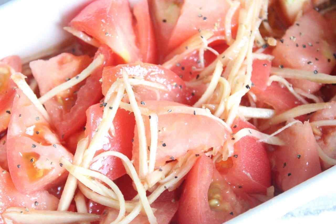Marinated tomatoes with ginger