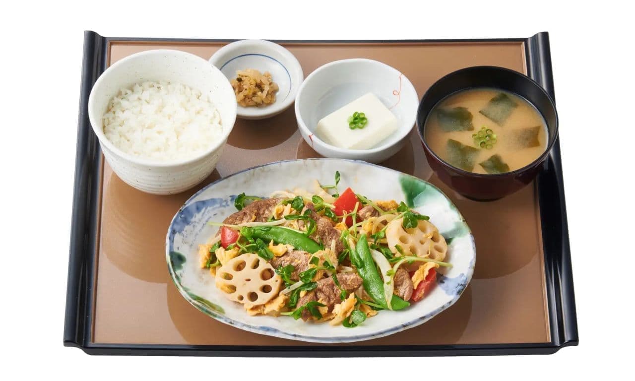 Yayoiken "Soybean Meat with Bean Sprouts and Eggs Set Meal
