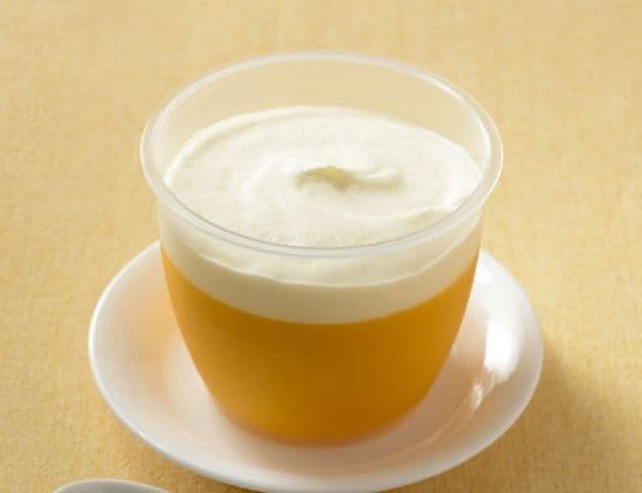 Mango Pudding with Cream