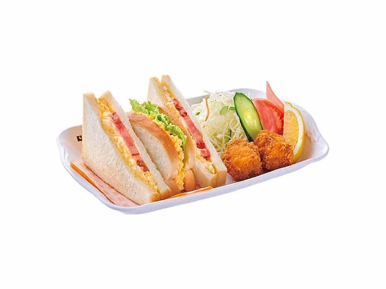 Komeda Coffee Shop Tamatoma Lettuce Sandwich with 2 pieces of cometiki