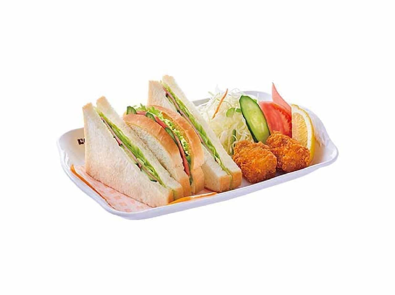 Komeda Coffee Shop Ham Sandwich with 2 Comet Chikis