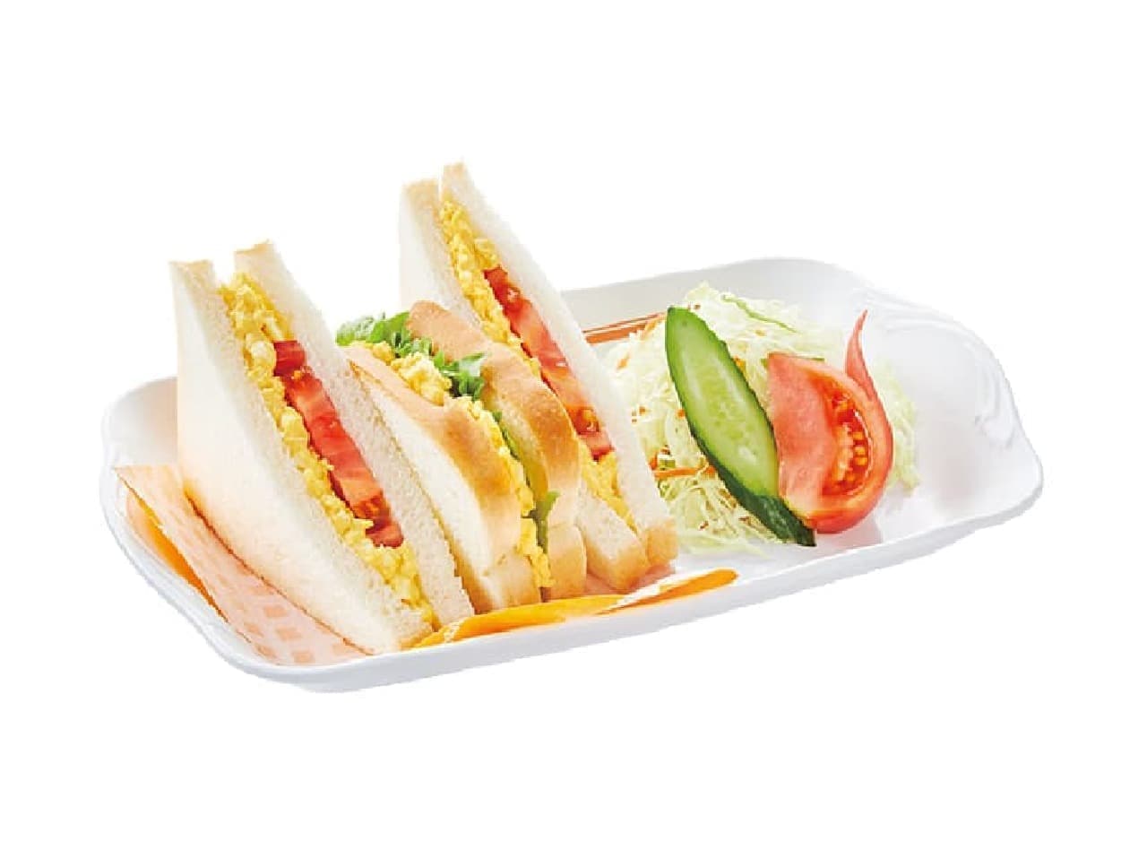 Komeda Coffee Shop Tamatoma Lettuce Sandwich