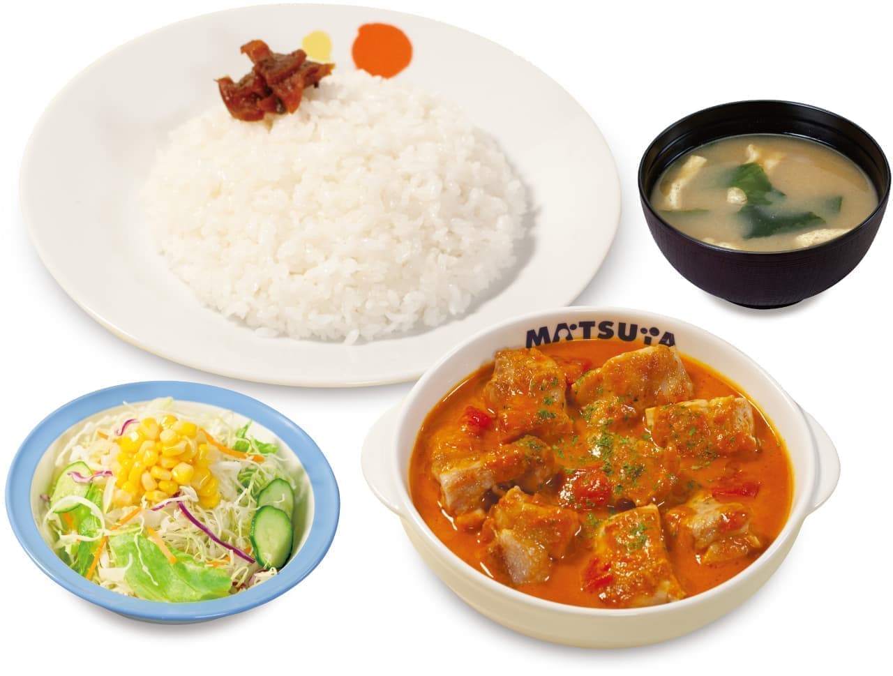 Matsuya "Butter Chicken Curry with Raw Vegetables Set