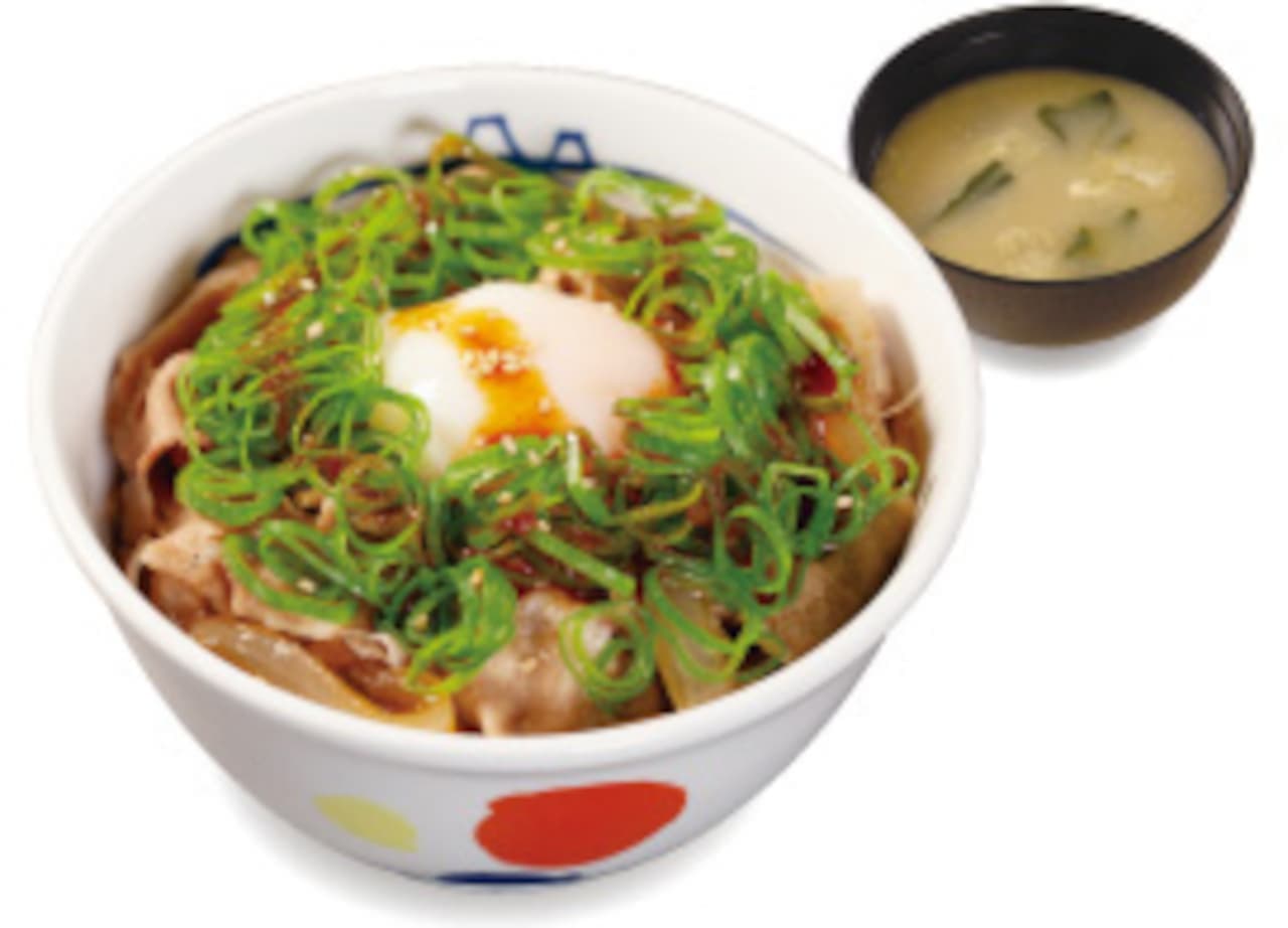 Matsuya "pork rice with lots of scallions and spicy scallion eggs".