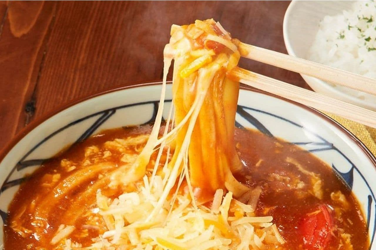 Marugame Seimen "Melted 4 Cheese Tomatama Curry Udon