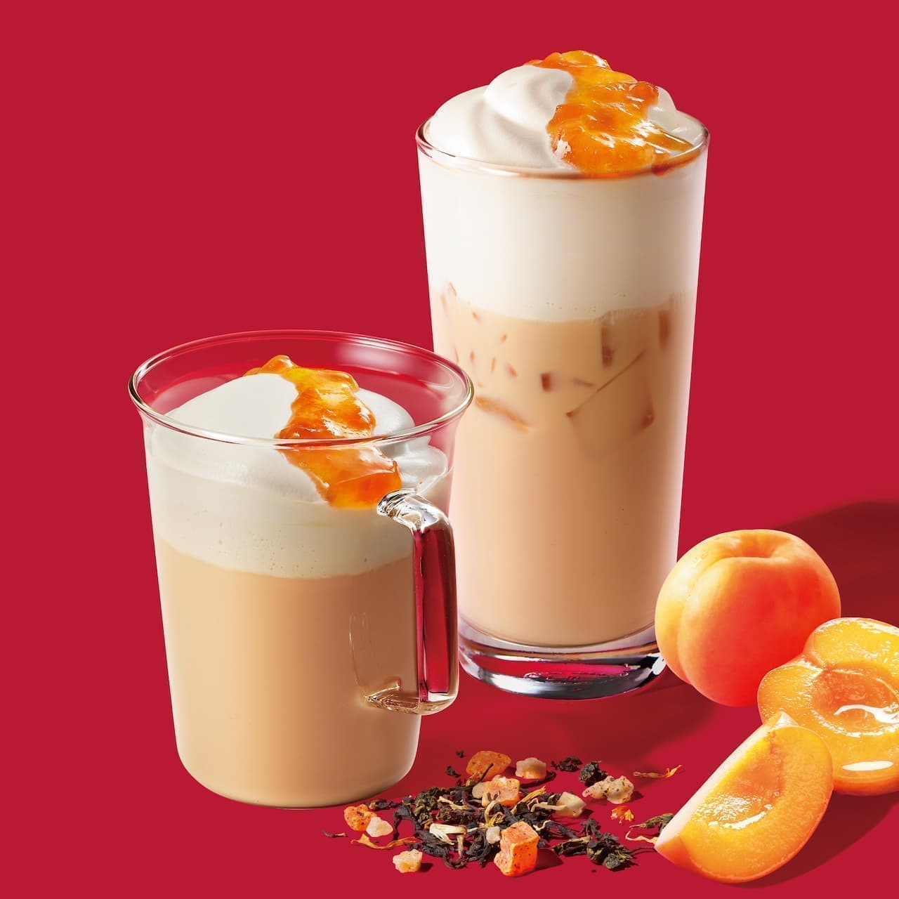 Starbucks "Joyful Medley Apricot & Mousse Tea Latte".