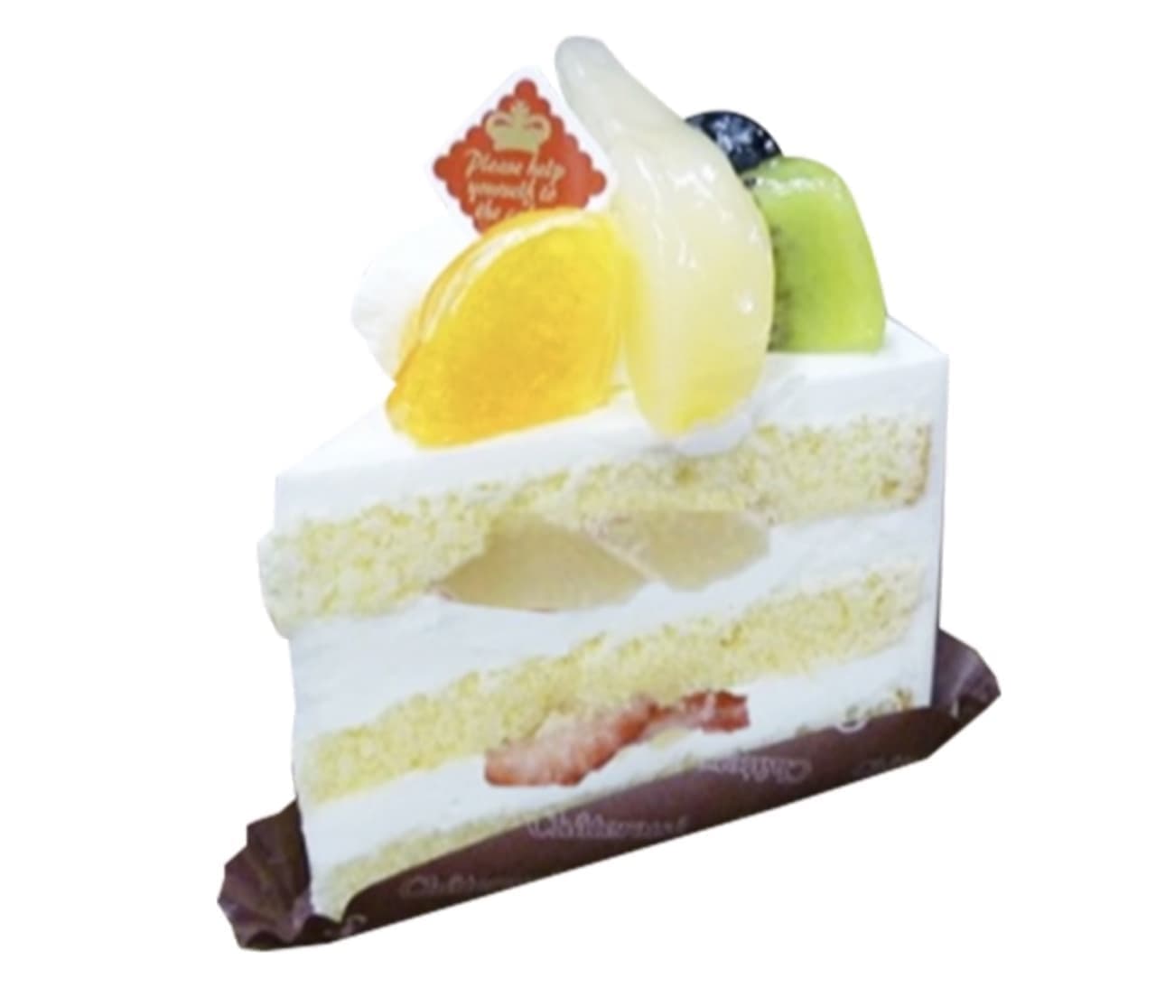 シャトレーゼ「洋梨とフルーツのプレミアム純生クリームショートケーキ」