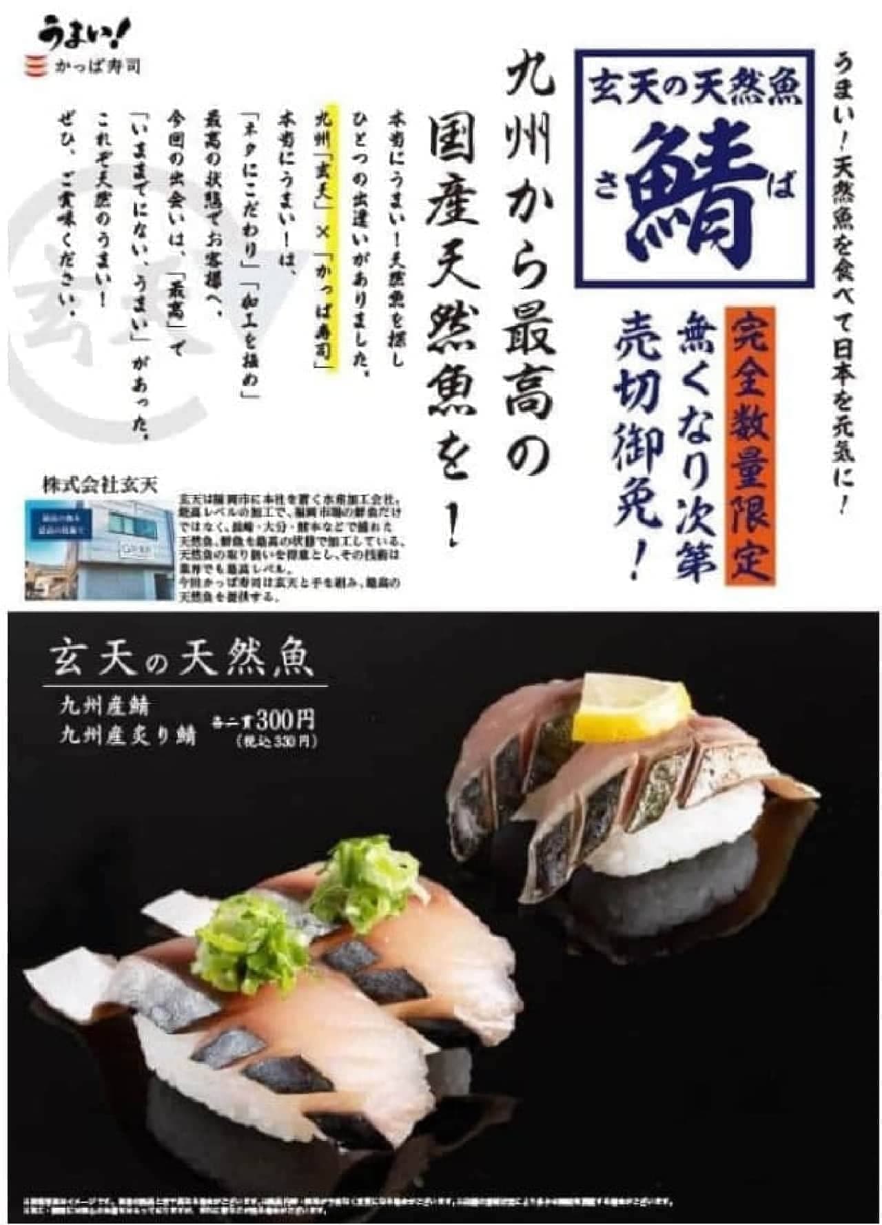 かっぱ寿司「九州産鯖」