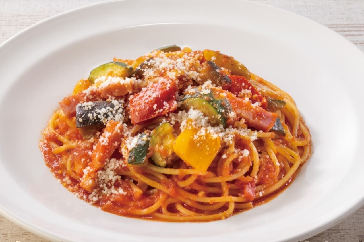 ガスト「グリル野菜のトマトソーススパゲティ」
