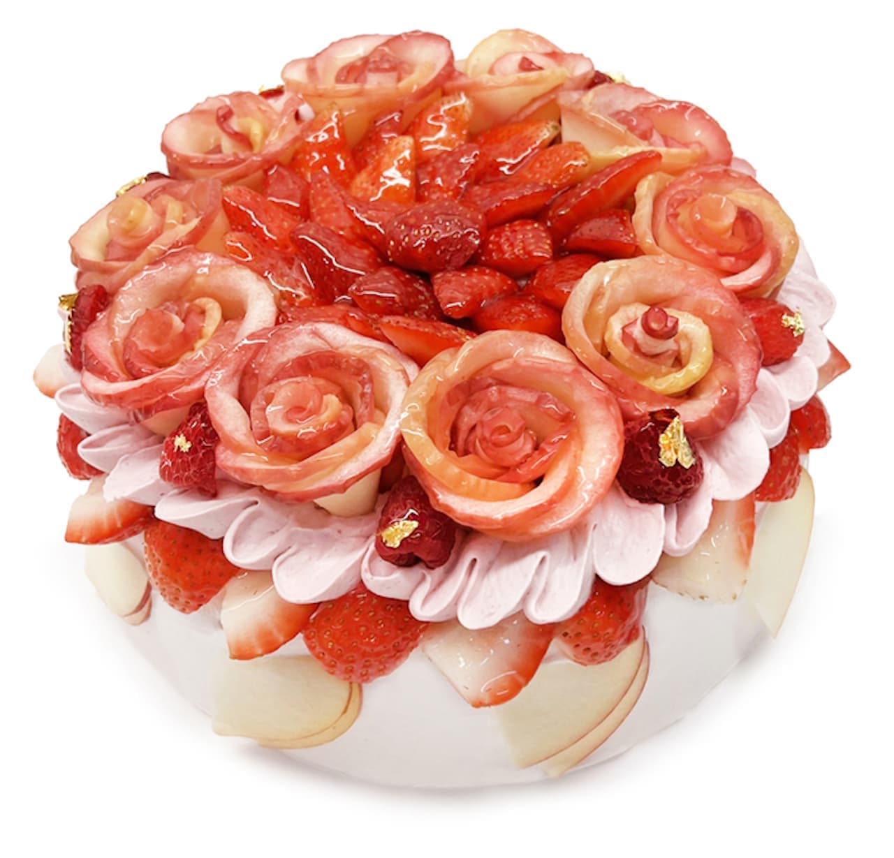 Cafe COMSA "Apple Rose and Strawberry Shortcake".