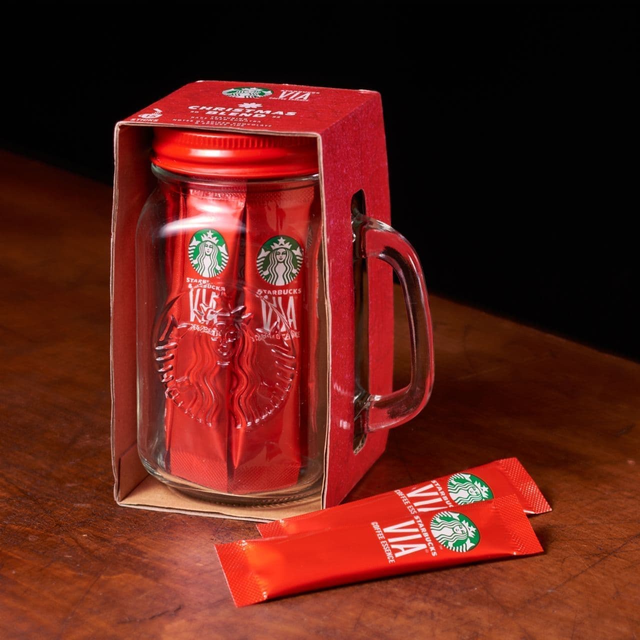 Starbucks Via Christmas Blend 15 Glass Jar