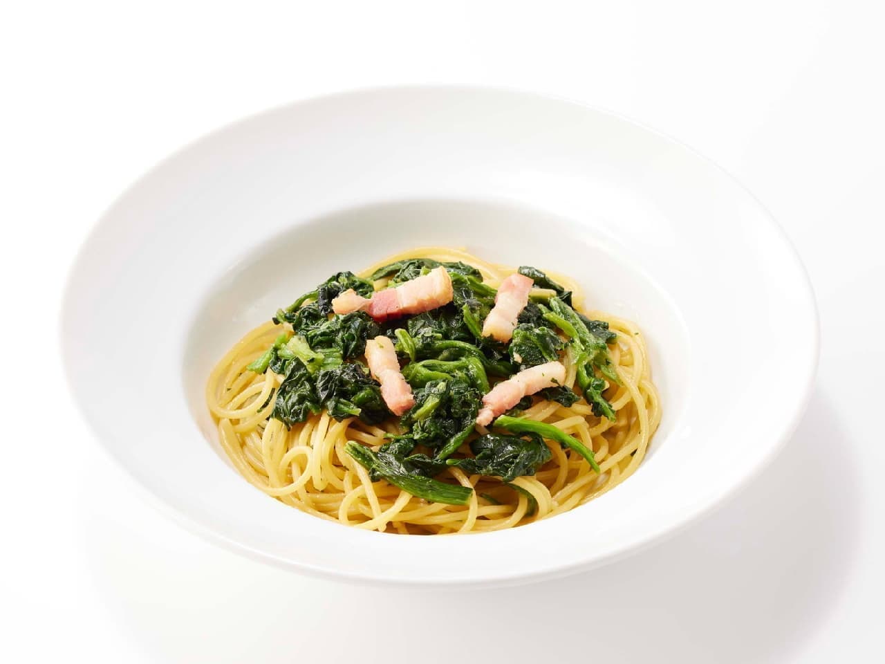 Cocos "Mini! Spinach and Bacon Pasta with Butter and Soy Sauce"