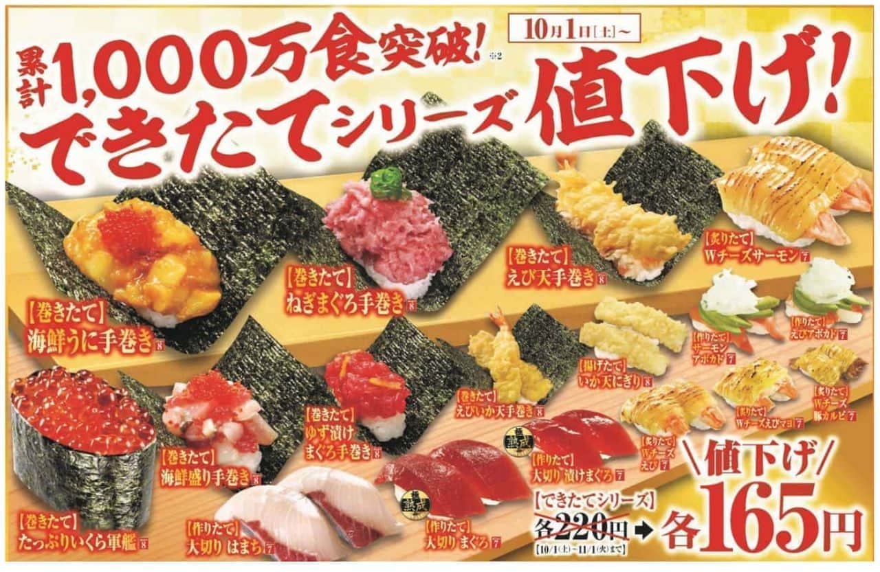 Kurazushi "Dekitate Series" price reduced