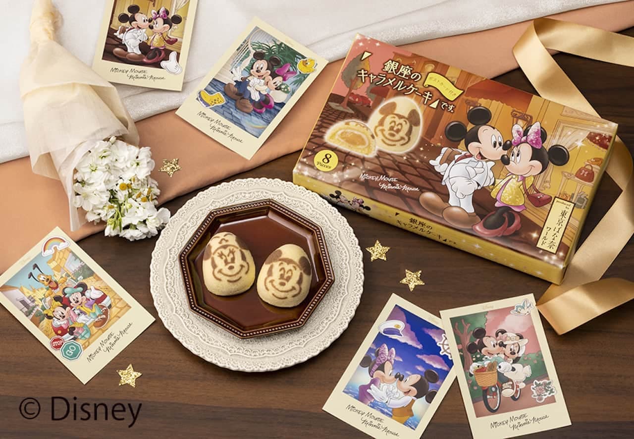Mickey Mouse & Minnie Mouse/"Caramel Cake in Ginza." From Disney SWEETS COLLECTION by Tokyo Banana
