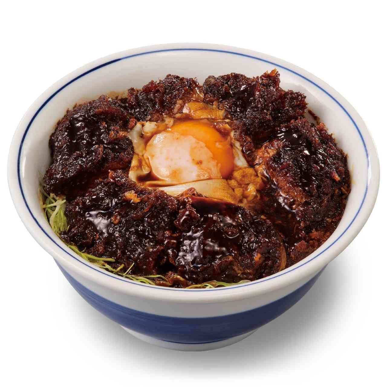 Katsuya "Miso-tamakatsu-don" (pork cutlet served on top of a bowl of rice)