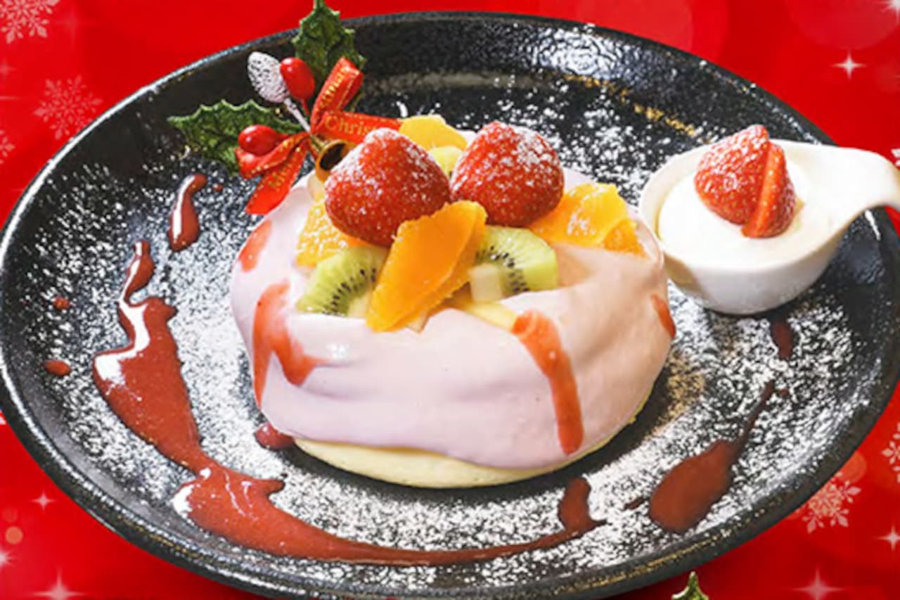 高倉町珈琲「いちごクリームのリコッタパンケーキ」