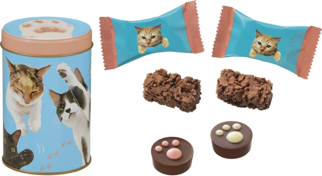 メリーチョコレート 人間用の「猫缶」 中身は魚型の2種のチョコレート 新ブランド「ねこみゃみれ」から