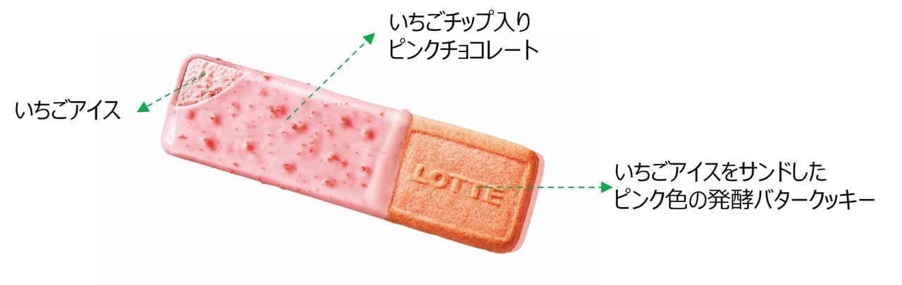 新商品「ガーナチョコ＆クッキーサンド 恋味いちご」