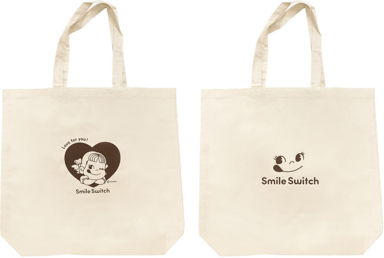 Fujiya "Smile Switch Original Tote Bag (Heart Peco)