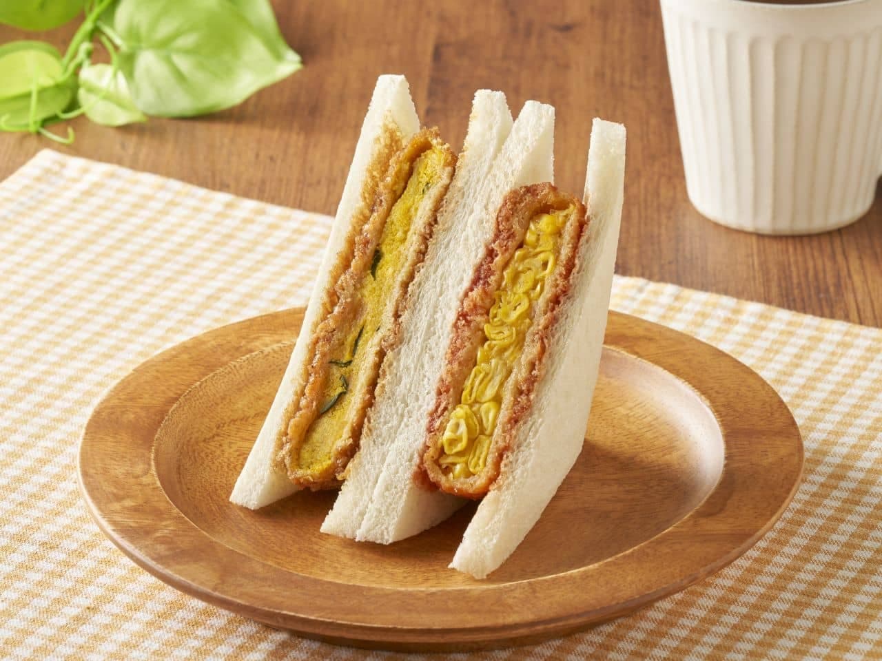 Ministop "Hokkaido Pumpkin & Corn Croquette Sandwich
