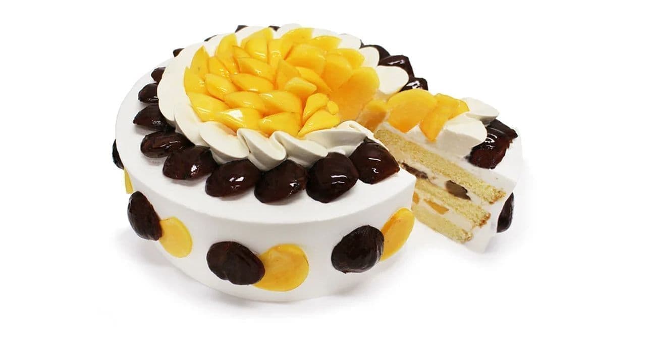 Cafe COMSA "Chestnut and Persimmon Hojicha Cream Shortcake".