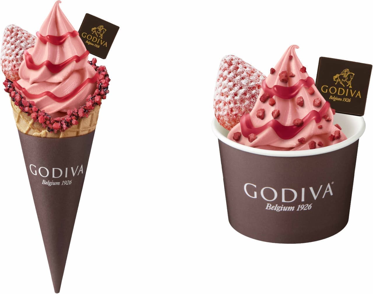 Godiva "Godiva Soft Cream Strawberry & Amaou Strawberry