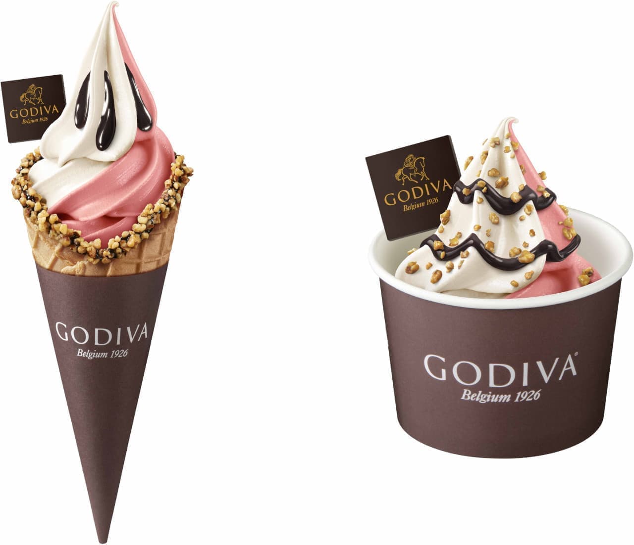 Godiva "Godiva Soft Cream Strawberry Mix Hokkaido Milk".