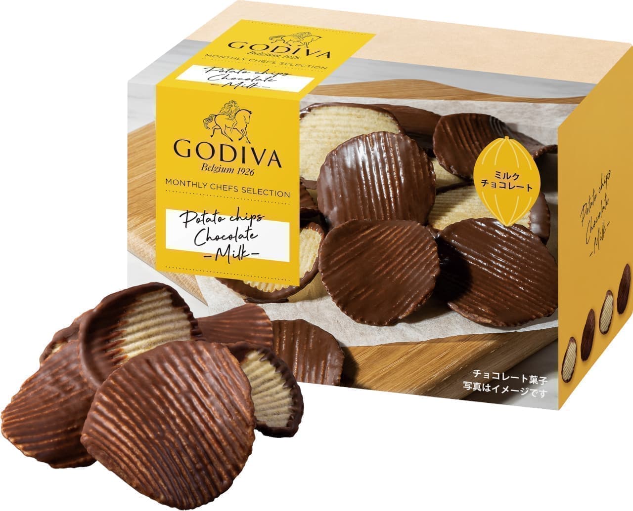 Godiva "Potato Chips Chocolate Milk" package
