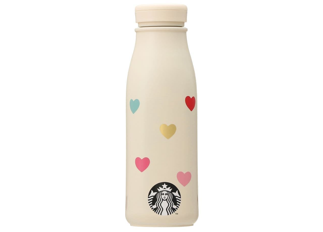 Starbucks "Valentine 2023 Stainless Steel Bottle, Colorful Heart 355ml"