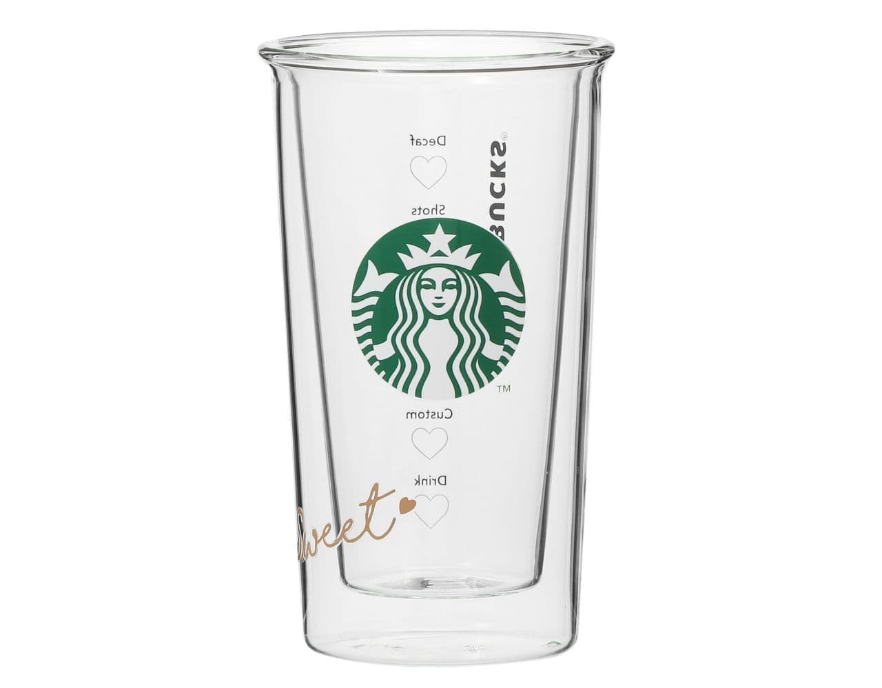 Starbucks "Valentine 2023 Heat Resistant Double Wall Glass 355ml"