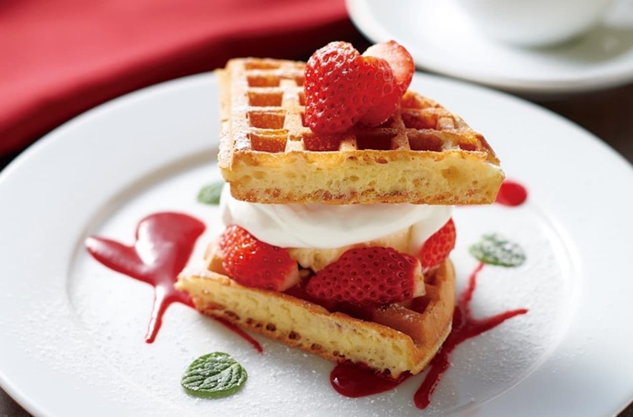 Morozoff's limited Valentine's Day menu "Valentine tailored ice cream sandwich waffle and special tea".