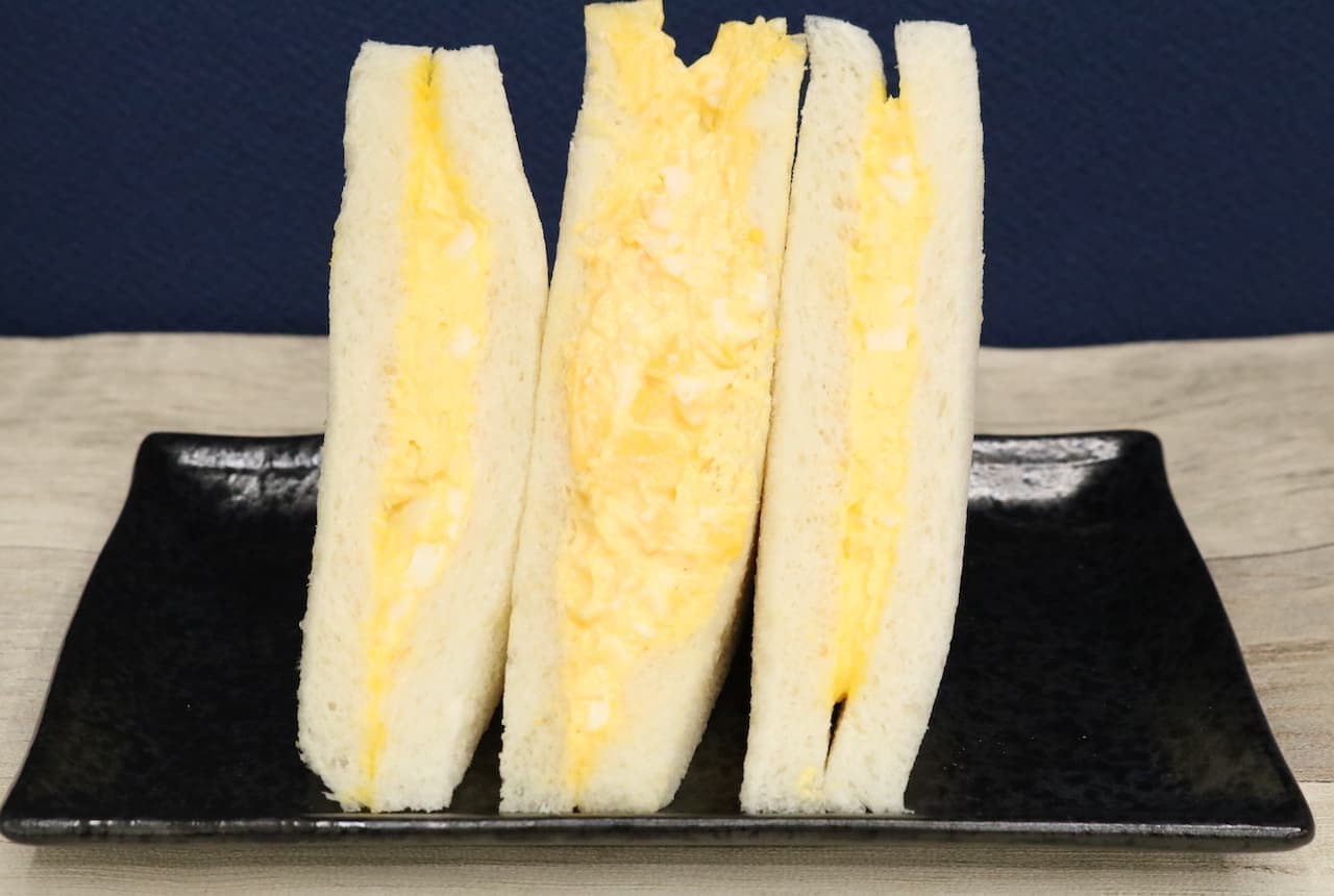 Comparison of "egg sandwiches" from three convenience stores (7-ELEVEN, Famima, Lawson)