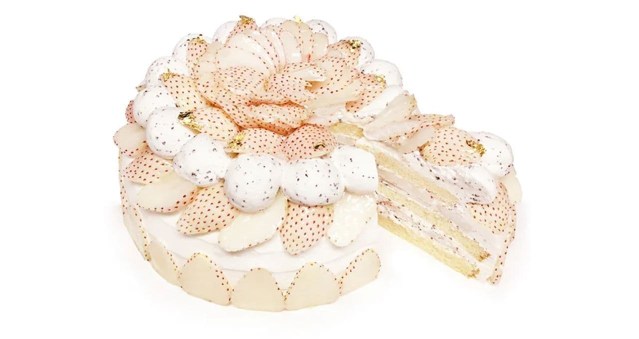 カフェコムサ「白いちごのショートケーキ」