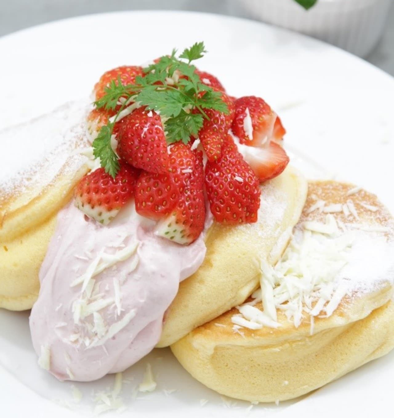 Happy Pancakes "Strawberry Short Pancake with Full of Japanese Strawberries