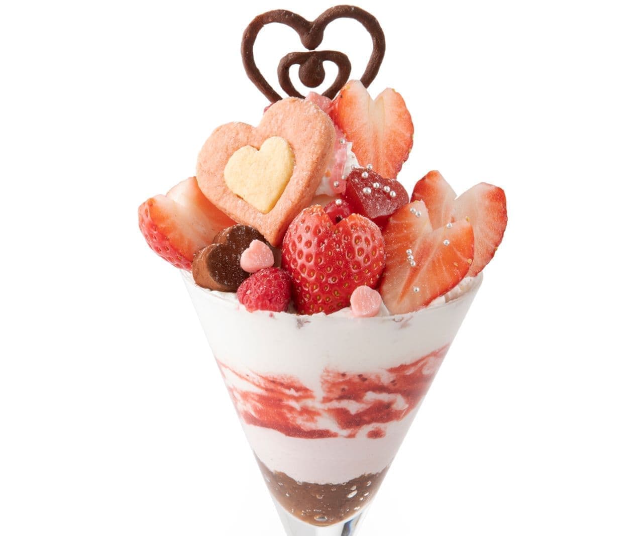 Valentine Parfait" and "Valentine Plate" at Kano Fruit Parlor