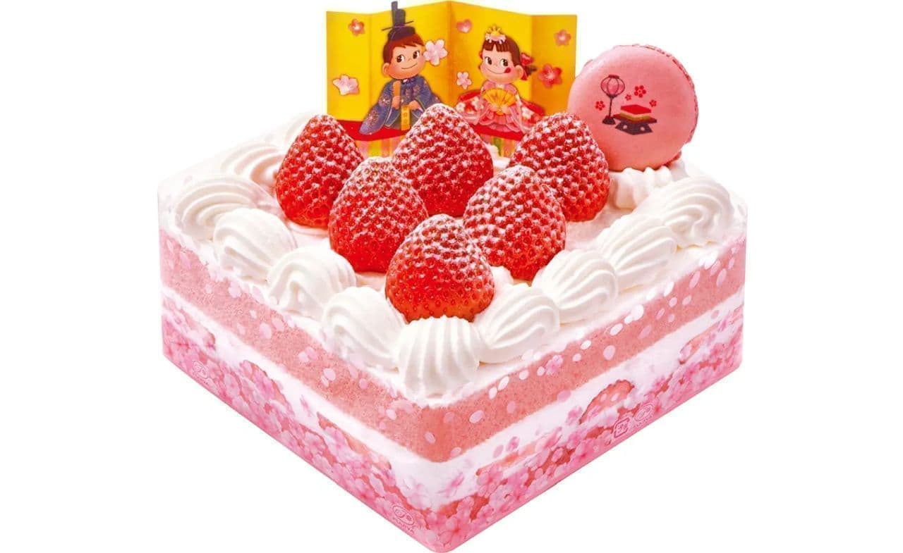 不二家「ひなまつり桃色ショートケーキ」
