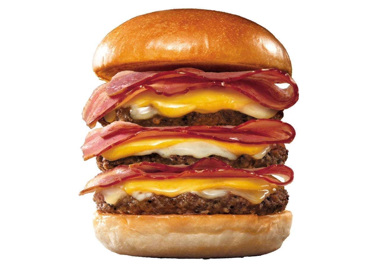 Lotteria "Triple Bacon Triple Excellent Cheeseburger".