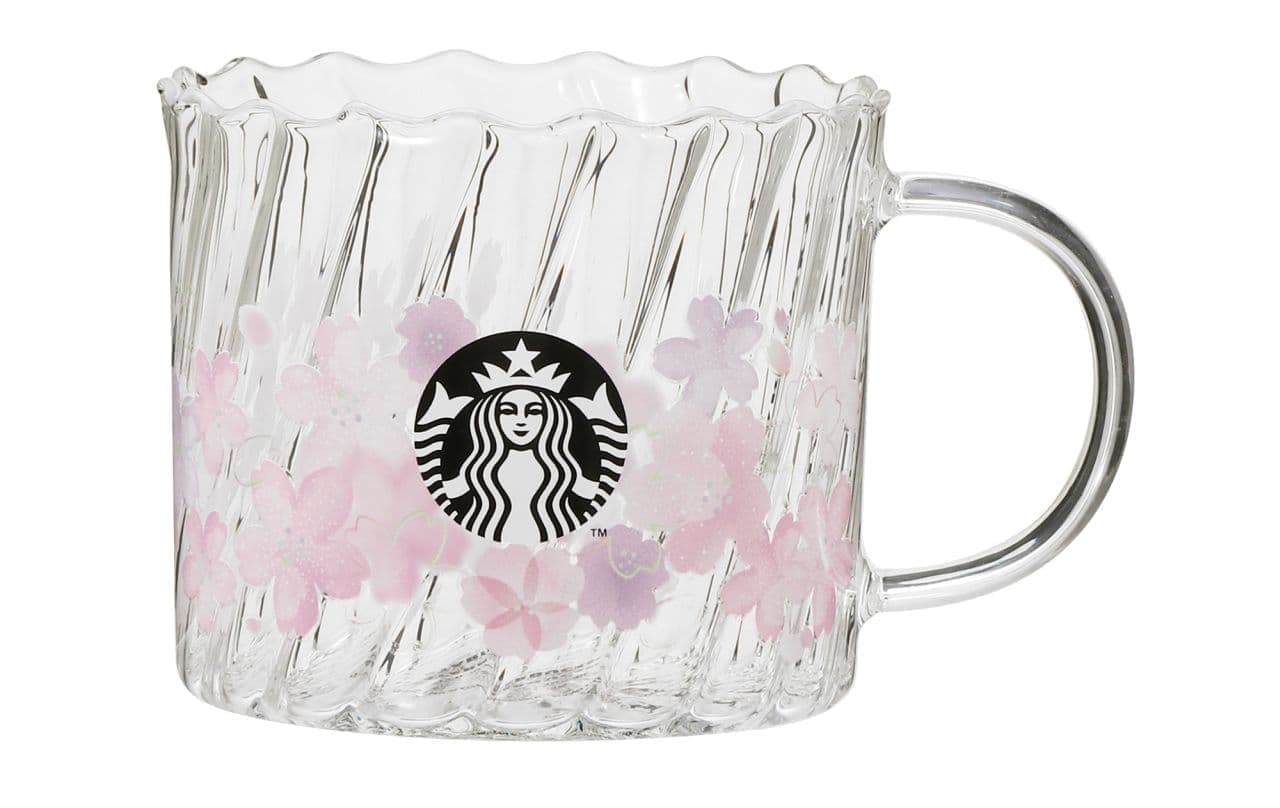 Starbucks "SAKURA2023 heat-resistant glass mug twist line 355ml