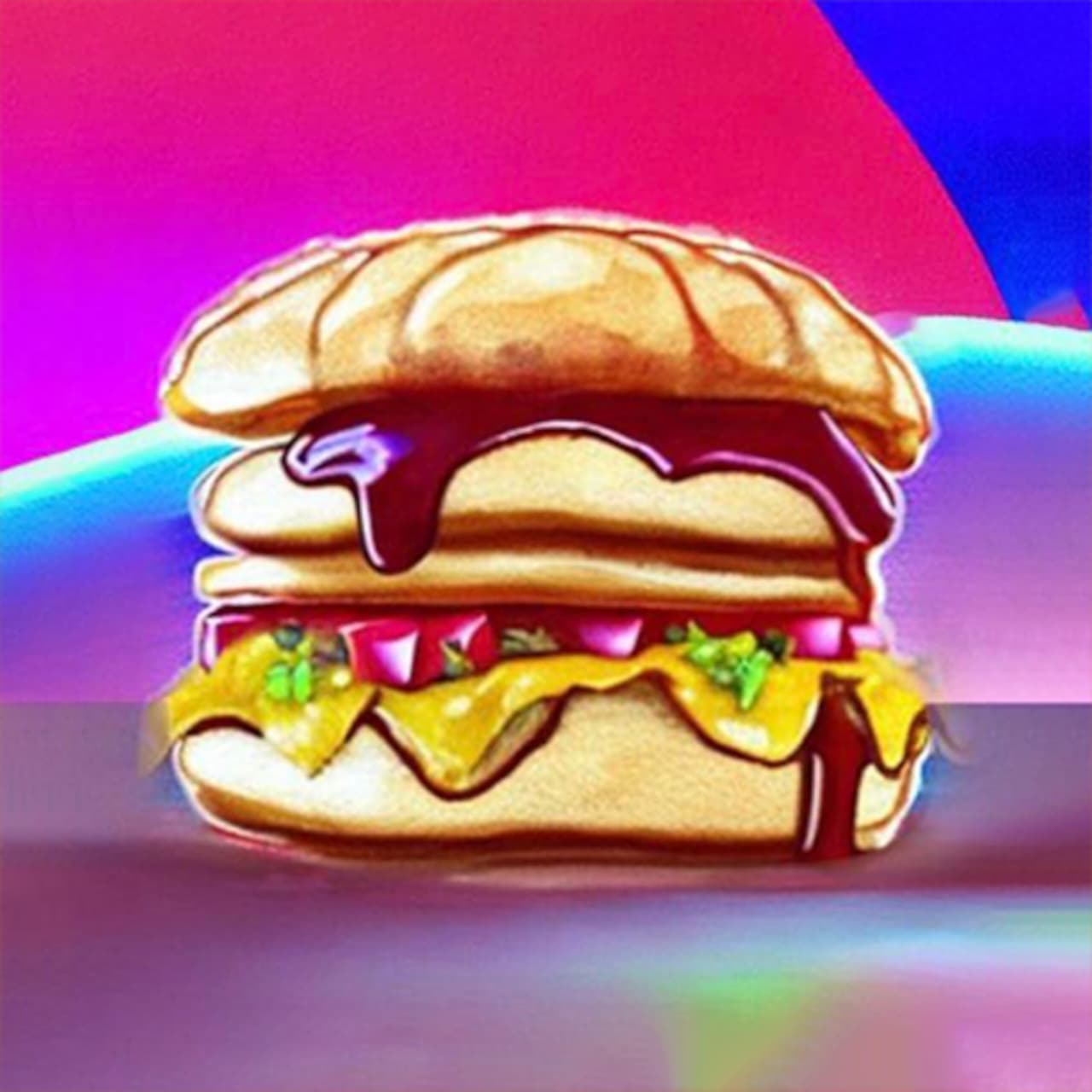 McDonald's "Hotcake Burger (Colorful)"