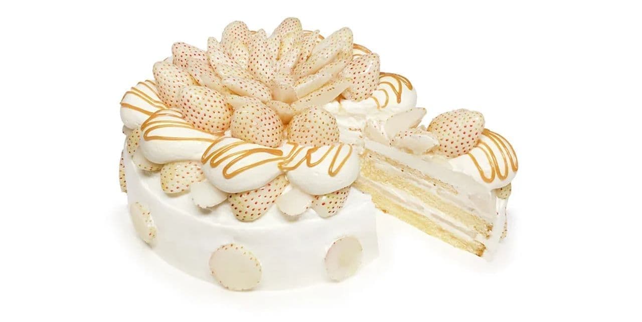 カフェコムサ「白いちごのショートケーキ」