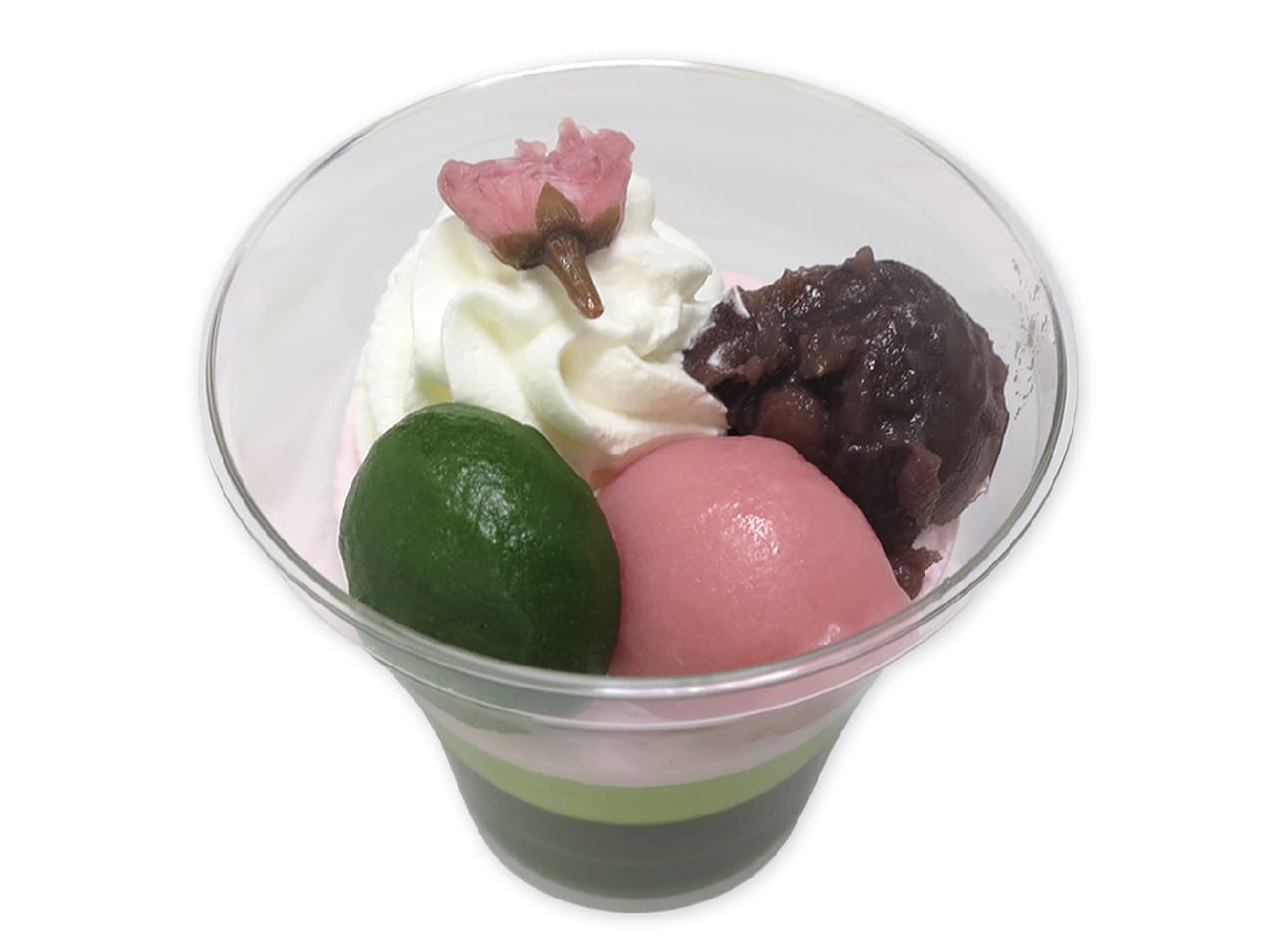 7-ELEVEN "Uji green tea and cherry blossom parfait supervised by Kyuemon Ito