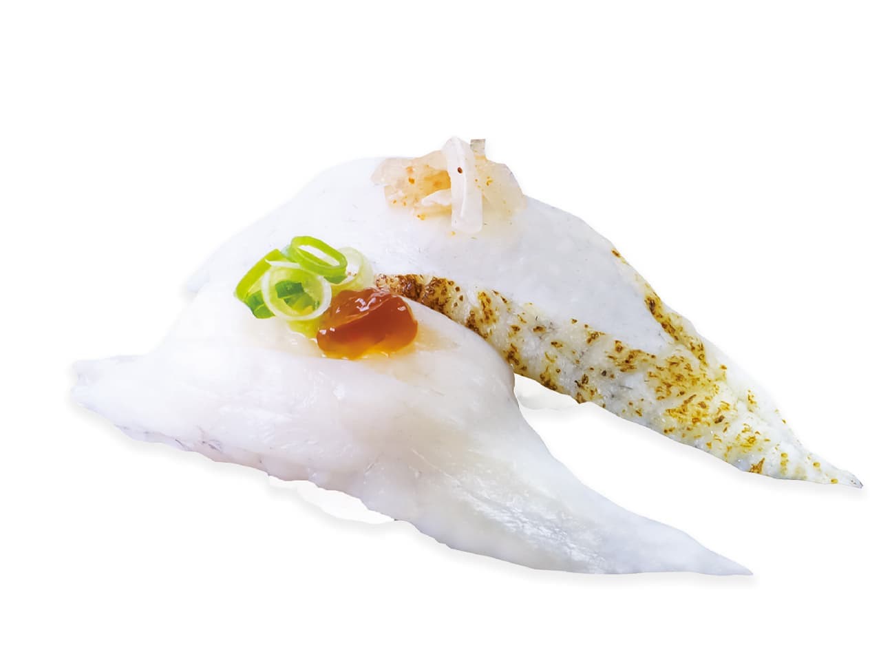 Kurazushi "Two kinds of domestic fugu" (blowfish)