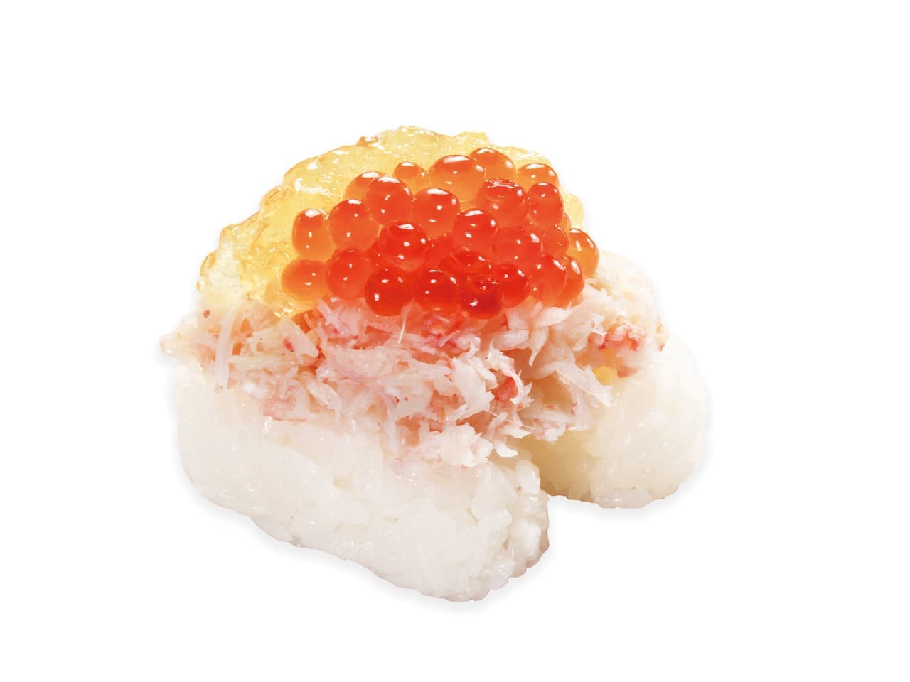 Kurazushi "Crab and salmon roe consommé jus