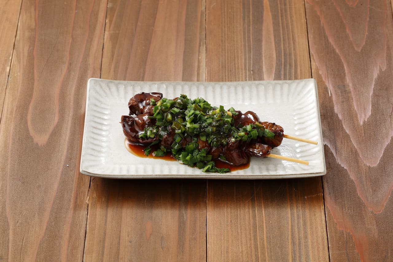 Tori Aristocrats "Chicken Lebanese Chive Skewers with Seasonal Chives