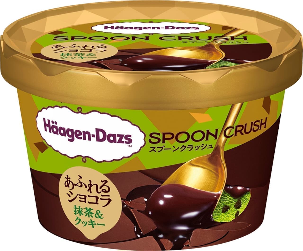 ハーゲンダッツミニカップ SPOON CRUSH『あふれるショコラ 抹茶＆クッキー』パッケージ