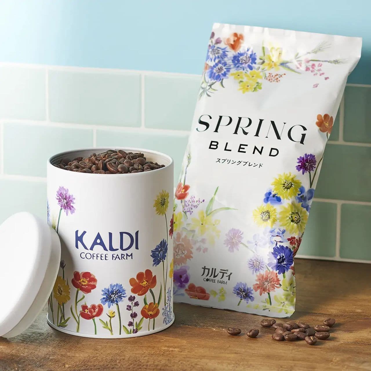KALDI Coffee Farm "Spring Canister Can Set