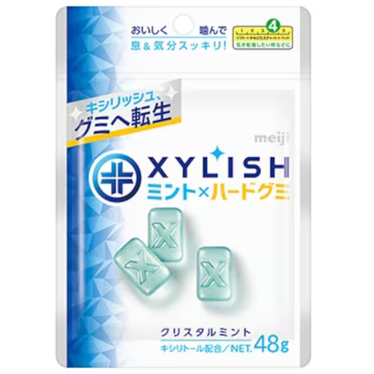 Meiji "Xirish Gummi Crystal Mint".